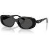 imageCoach Womens Hc8443d Oval SunglassesBlackGrey Solid