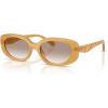 imageCoach Womens Hc8443d Oval SunglassesMilky CamelLight Brown Gradient