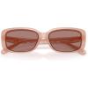 imageCoach Womens Hc8444d Rectangular SunglassesMilky PinkLight Brown Solid