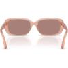 imageCoach Womens Hc8444d Rectangular SunglassesMilky PinkLight Brown Solid