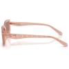 imageCoach Womens Hc8444d Rectangular SunglassesMilky PinkLight Brown Solid