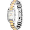 imageCoach Womens Reese 2H Quartz Watch Petite Rectangle Case Stainless Steel Link Bracelet with Crystal Accents Timeless Minimalism for Every Day  Gift for HerTwo Tone