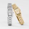 imageCoach Womens Reese 2H Quartz Watch Petite Rectangle Case Stainless Steel Link Bracelet with Crystal Accents Timeless Minimalism for Every Day  Gift for HerGold Plated