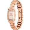 imageCoach Womens Reese 2H Quartz Watch Petite Rectangle Case Stainless Steel Link Bracelet with Crystal Accents Timeless Minimalism for Every Day  Gift for HerRose Gold