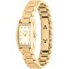 imageCoach Womens Reese 2H Quartz Watch Petite Rectangle Case Stainless Steel Link Bracelet with Crystal Accents Timeless Minimalism for Every Day  Gift for HerGold Plated