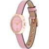 imageCoach Womens Sammy Pink Dial Watch with Leather Strap Petite 225mm Oval Case Breast Cancer Awareness Ribbon Premium Fashion