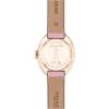 imageCoach Womens Sammy Pink Dial Watch with Leather Strap Petite 225mm Oval Case Breast Cancer Awareness Ribbon Premium Fashion