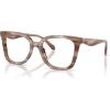 imageCoach womens Hc6274u Universal Fit Square Prescription Eyewear FramesStriated RedwoodMapleDemo Lens
