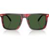 imageCoach Mens Hc8440u Universal Fit Square SunglassesStriated Cherry OakGreen Solid