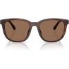 imageCoach Mens Hc8442u Universal Fit Square SunglassesMatte Dark TortoiseBrown Solid