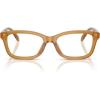 imageCoach Womens Hc6275u Universal Fit Rectangular Prescription Eyewear FramesMilky AmberDemo Lens