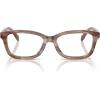 imageCoach Womens Hc6275u Universal Fit Rectangular Prescription Eyewear FramesStriated RedwoodMapleDemo Lens