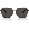 imageCoach Womens Hc7184d Square SunglassesShiny BlackDark GreyGrey Solid