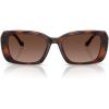 imageCoach Womens Hc8435u Universal Fit Square SunglassesDark TortoiseBrown Gradient Polarized