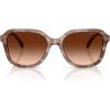 imageCoach Womens Hc8437u Universal Fit SunglassesStriated RedwoodMapleBrown Gradient