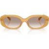 imageCoach Womens Hc8443d Oval SunglassesMilky CamelLight Brown Gradient