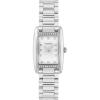 imageCoach Womens Reese 2H Quartz Watch Petite Rectangle Case Stainless Steel Link Bracelet with Crystal Accents Timeless Minimalism for Every Day  Gift for HerSilver