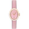 imageCoach Womens Sammy Pink Dial Watch with Leather Strap Petite 225mm Oval Case Breast Cancer Awareness Ribbon Premium Fashion