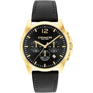 imageCoach Greyson Mens Versatile Watch  Functional Elegance  Stylish Timepiece for Everyday Wear  Water ResistantBlackGold Tone