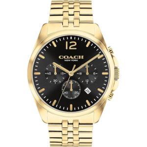 imageCoach Greyson Mens Versatile Watch  Functional Elegance  Stylish Timepiece for Everyday Wear  Water ResistantGold Plated