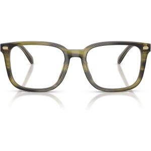 imageCoach Mens Hc6276u Universal Fit Square Prescription Eyewear FramesStriated OliveDemo Lens