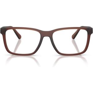 imageCoach Mens Hc6278u Universal Fit Rectangular Prescription Eyewear FramesMatte Transparent BrownDemo Lens
