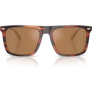 imageCoach Mens Hc8440u Universal Fit Square SunglassesStriated CaramelBrown Mirrored