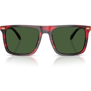 imageCoach Mens Hc8440u Universal Fit Square SunglassesStriated Cherry OakGreen Solid