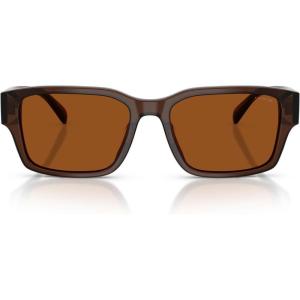 imageCoach Mens Hc8441u Universal Fit Rectangular SunglassesTransparent BrownBrown Solid