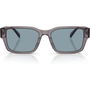 imageCoach Mens Hc8441u Universal Fit Rectangular SunglassesTransparent GreyLight Blue Solid