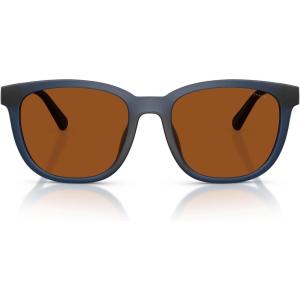 imageCoach Mens Hc8442u Universal Fit Square SunglassesMatte Deep BlueAmber Solid