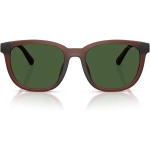 imageCoach Mens Hc8442u Universal Fit Square SunglassesMatte Transparent BrownGreen Solid