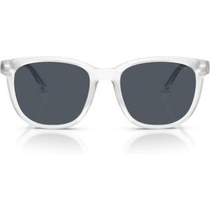 imageCoach Mens Hc8442u Universal Fit Square SunglassesMatte Transparent ClearBlue Grey Solid