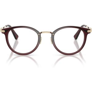 imageCoach Womens HC5133D Round Prescription Eyewear Frames Transparent MauveDemo Lens 49 mm