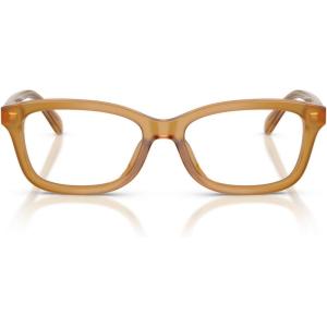 imageCoach Womens Hc6275u Universal Fit Rectangular Prescription Eyewear FramesMilky AmberDemo Lens