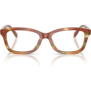imageCoach Womens Hc6275u Universal Fit Rectangular Prescription Eyewear FramesStriated BarkMossDemo Lens