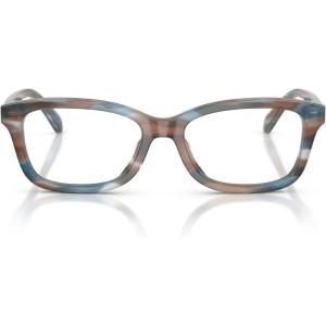 imageCoach Womens Hc6275u Universal Fit Rectangular Prescription Eyewear FramesStriated MapleBlueberryDemo Lens