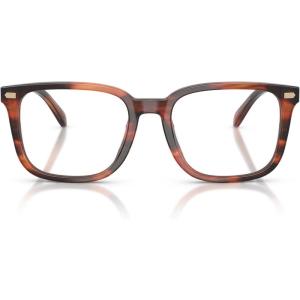 imageCoach Womens Hc6276u Universal Fit Square Prescription Eyewear FramesStriated CaramelDemo Lens