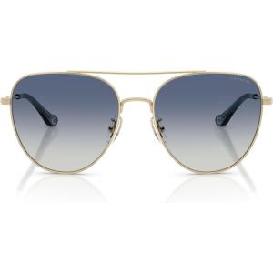 imageCoach Womens Hc7182 SunglassesShiny Light GoldBlue Gradient