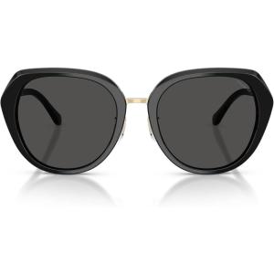 imageCoach Womens Hc8436 Octagonal SunglassesBlackGrey Solid