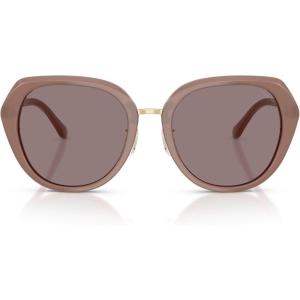 imageCoach Womens Hc8436 Octagonal SunglassesMilky PuttyPurple Solid