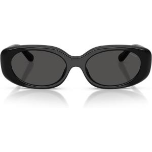 imageCoach Womens Hc8443d Oval SunglassesBlackGrey Solid