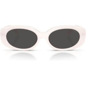 imageCoach Womens Hc8443d Oval SunglassesMilky CloudGrey Solid