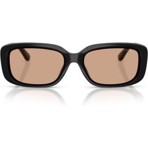 imageCoach Womens Hc8444d Rectangular SunglassesBlackDark Pink Solid