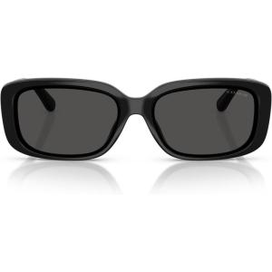 imageCoach Womens Hc8444d Rectangular SunglassesBlackGrey Solid