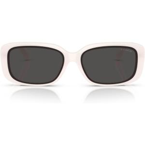 imageCoach Womens Hc8444d Rectangular SunglassesMilky CloudGrey Solid