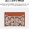 imageCoach Womens Crystal Signature Jacquard Essential Card CaseLHBURNISHED AMBER