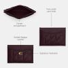 imageCoach Womens Quilted Pillow Leather Essential Card CaseB4BLACK CURRANT