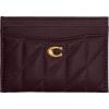 imageCoach Womens Quilted Pillow Leather Essential Card CaseB4BLACK CURRANT