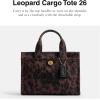 imageCoach Colored Dye Denim Cargo Tote 26B4Dark Leopard